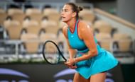 Sabalenka in action at the 2025 French Open - Day One - Source: Getty